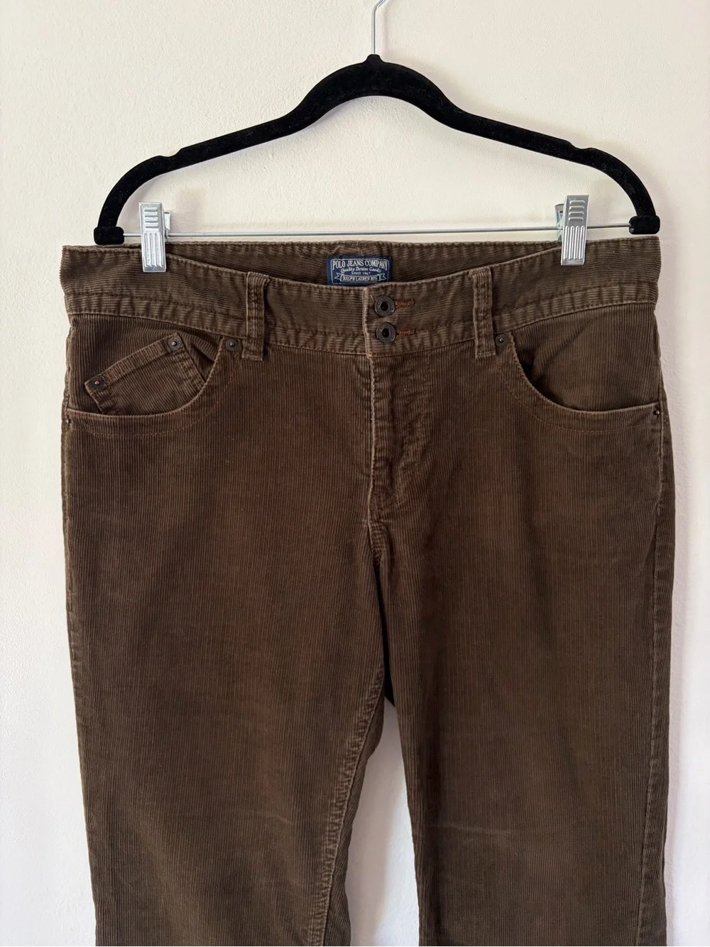 Ralph Lauren Polo Jeans Company Wendy Jean Brown Corduroy Bootcut‎ Pants Size 12